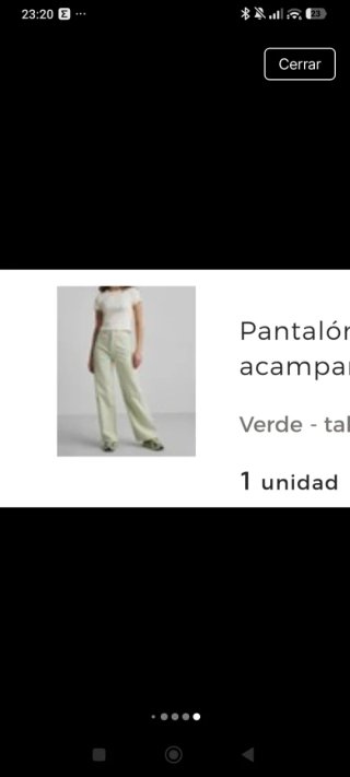 Pantalón campana mujer tiro alto verde