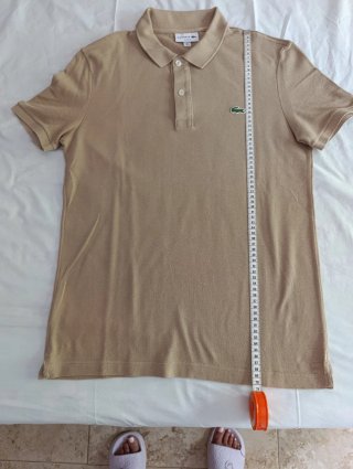 Polo Lacoste Slim Fit Talla M Beige