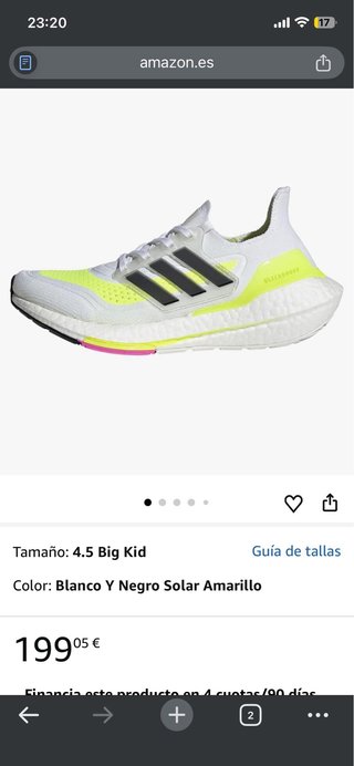 Zapatillas deportivas Adidas blancas y verdes