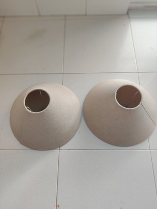 2 Pantallas Lámpara Beige Lino