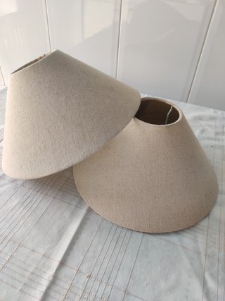 2 Pantallas Lámpara Beige Lino