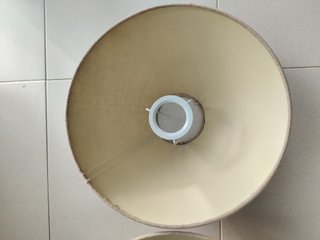 2 Pantallas Lámpara Beige Lino