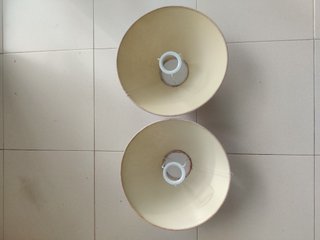 2 Pantallas Lámpara Beige Lino