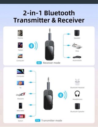 Adaptador Audio Bluetooth 5.4 Jack 3.5
