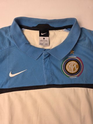 Inter Milan Vintage Rugby Shirt FCB Polo Navy Whit