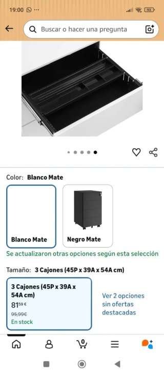 Cajonera Archivador Móvil SONGMICS