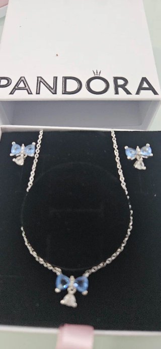 Conjunto Pandora Collar y Pendientes Azul
