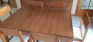 Conjunto Sala Jantar Madeira e Vidro
