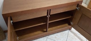 Conjunto Sala Jantar Madeira e Vidro