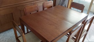 Conjunto Sala Jantar Madeira e Vidro