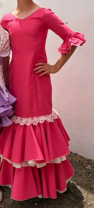 Vestido Gitana Niña 10-12 Años Flores incluidas