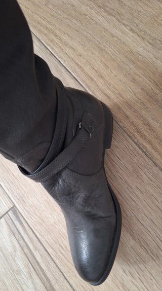 Botas altas de cuero mujer