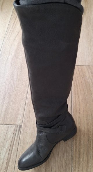 Botas altas de cuero mujer