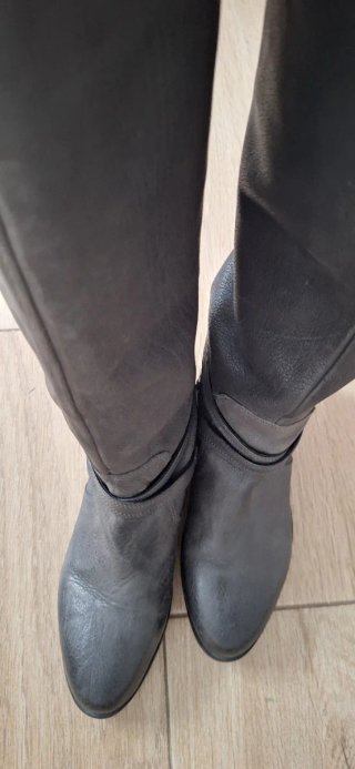 Botas altas de cuero mujer