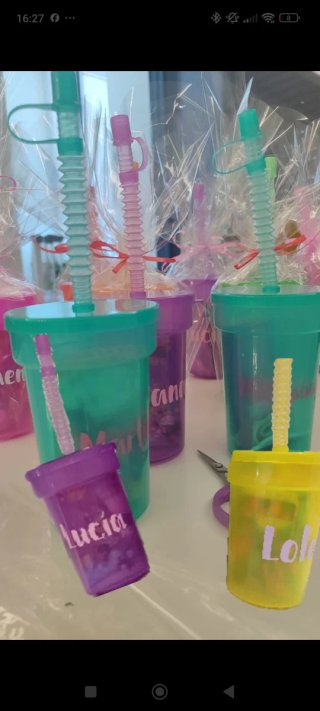 Vasos personalizados para fiestas infantiles
