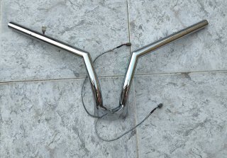 Manillar moto cromado