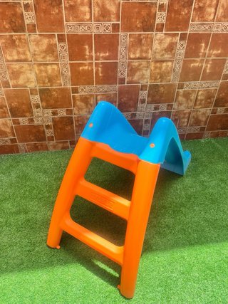 Tobogán infantil Feber azul y naranja