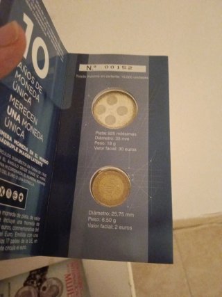 Monedas Aniversario Euro 2012 Blister 30e y 2e
