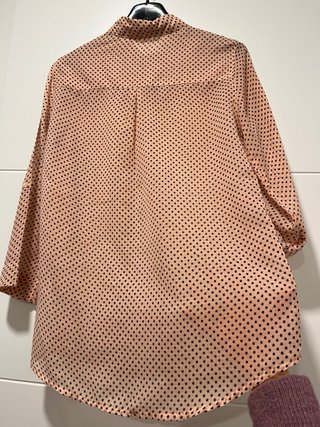 Camisa Stradivarius rosa coral gasa