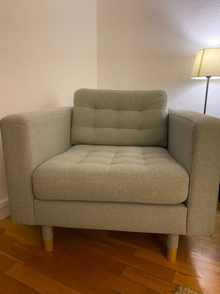 Sillón Landskrona verde tela