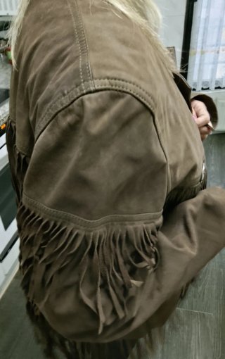 Chaqueta ante Trucco flecos M