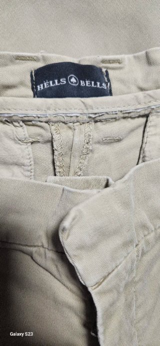 Pantaloni Chino Slim Uomo Beige Cotone Lycra