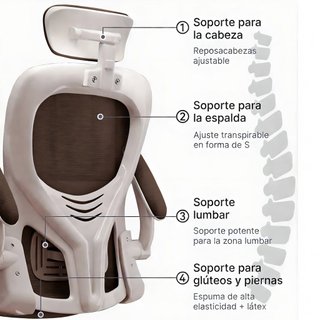 Nuevo Silla Oficina Ergonómica Malla Ajustable