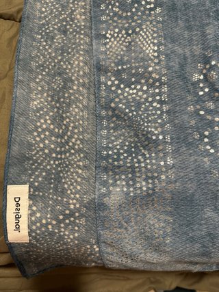 Foulard Desigual Azul y Plateado