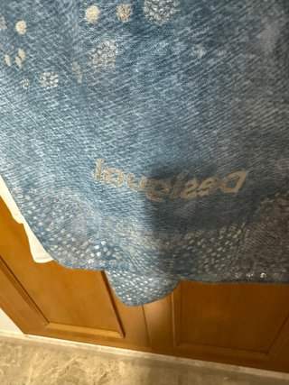 Foulard Desigual Azul y Plateado