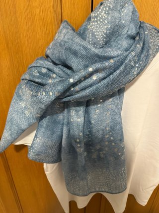 Foulard Desigual Azul y Plateado