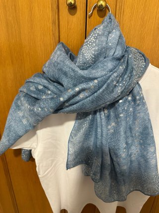 Foulard Desigual Azul y Plateado