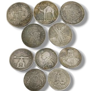 MÉXICO 5 MONEDAS ANTIGUAS DE COLECCIÓN
