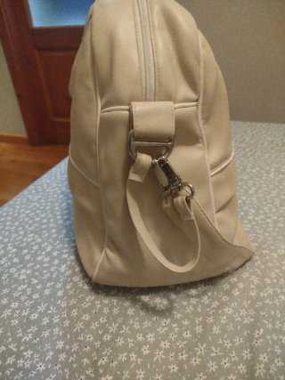 Bolso para carrito de bebé color beige