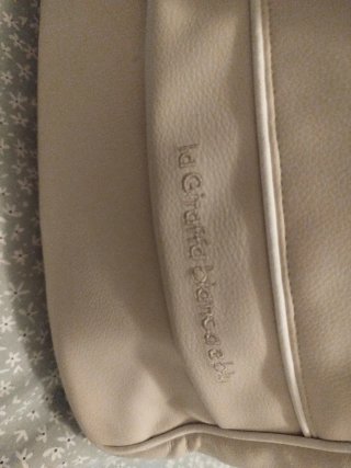 Bolso para carrito de bebé color beige
