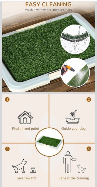 Inodoro para perros con césped sintético