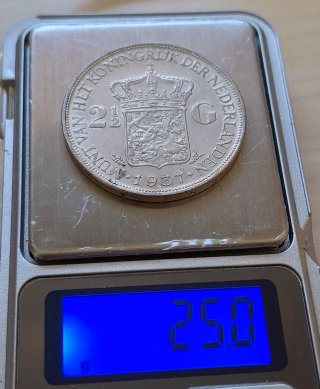 Moneda 2½ Florines Países Bajos 1937 🇳🇱