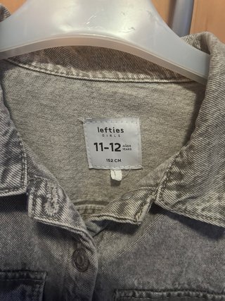 Vestido vaquero leffties niña gris