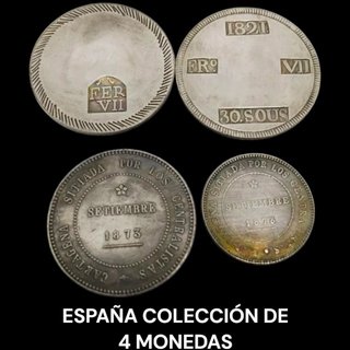 🇪🇦 4 MONEDAS ANTIGUAS REVOLUCIÓN CANTONAL