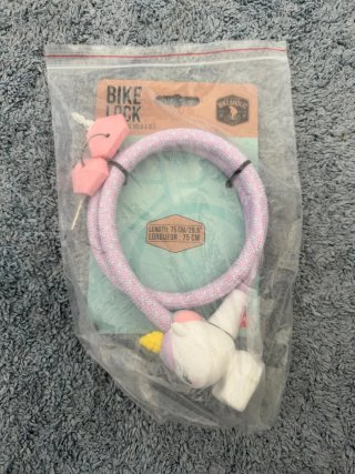 Lucchetto bici unicorno rosa