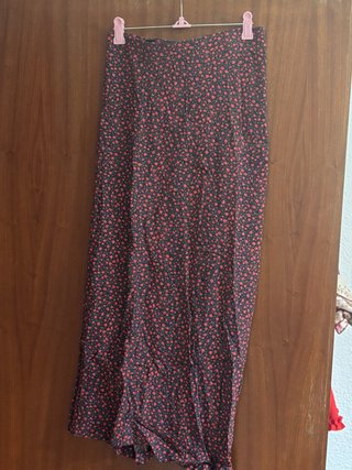 Falda larga estampada floral