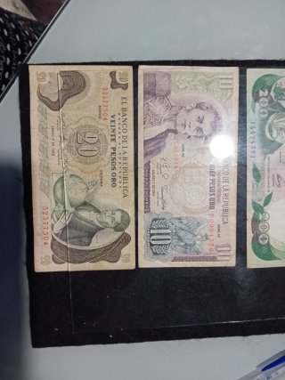 Lote 4 Billetes Pesos Oro Colombia Bogotá
