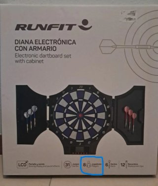 Diana magnética con dardos