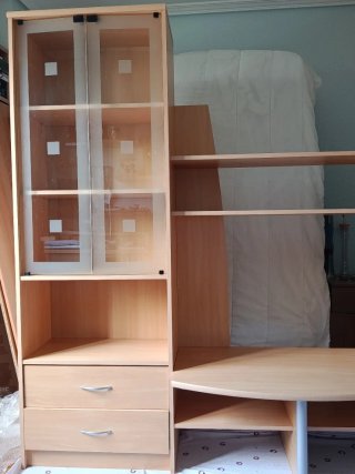 Mueble de salón madera y metal
