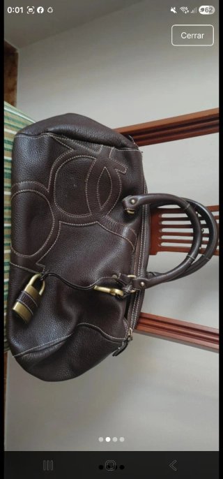 Bolso Purificación García Marrón Piel