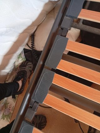Cama articulada eléctrica madera y metal