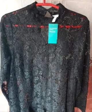 Vestido H&M encaje negro talla M