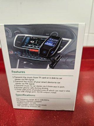 Transmisor FM Bluetooth Coche Dual USB
