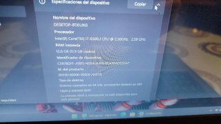 Portátil Asus i7 6Gen. 12GB RAM SSD W11 + Office