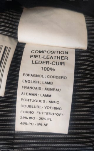 Chaqueta de cuero negra para hombre