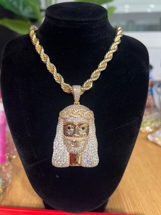 Collar Jesús 14K Chapado 60cm XP